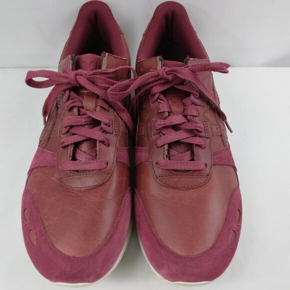 ASICS Gel Lyte III Shoes Sneakers Burgundy Red Leather Sneakers H822L Men\'s 10.5 main image 12